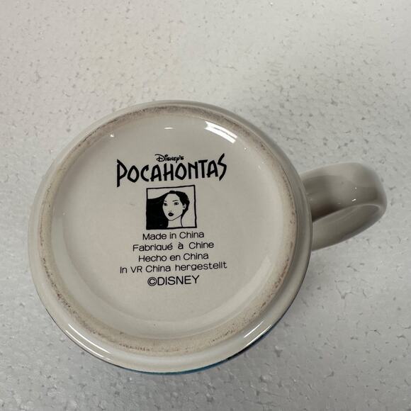 Vintage Pocahontas Collectible Mug Coffee Cup 1990s The Disney Store John Smith - Picture 5 of 9